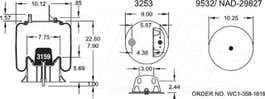 Air Spring - Rolling Lobe 352-9470 1R12554 1R12-554 1T15V8 69647
