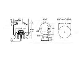 Air Spring - Rolling Lobe 352-9587 1T15LP3 90557220 90557248 9587
