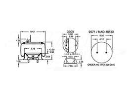 Air Spring - Rolling Lobe 352-9616 1R11242 1R11-242 1T15L15 1T15L1.5