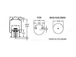 Air Spring - Rolling Lobe 352-9619 1T15LC12 64697 9619 99B22P741