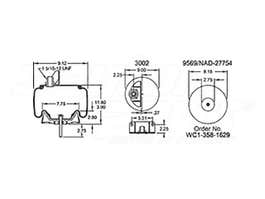 Air Spring - Rolling Lobe 352-9675 1T15LA0 9675 AB1DK20H9675 AB1DK20H-9675