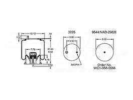 Air Spring - Rolling Lobe 352-9936 1R12499 1R12-499 1T15M75 1T15M7.5