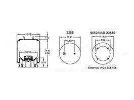 Air Spring - Rolling Lobe 352-9985 1T19L11 9985 AS0079 AS-0079