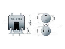 Air Spring - Rolling Lobe 49048-002L 049048002L 049048-002L 49048002 49048-002