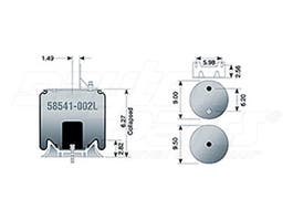 Air Spring - Rolling Lobe 58541-002L 585412 58541-2