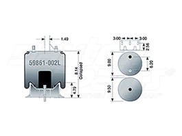 Air Spring - Rolling Lobe 59861-002L 059861002 059861-002 059861002L 059861-002L