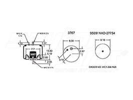 Air Spring - Rolling Lobe 60716-002 57QL59M 60716002L 60716-002L 607162