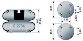 Air Spring - Rolling Lobe S-2734 6801 B2734 B-2734