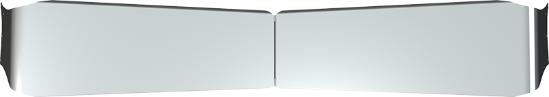 Kenworth KW W900, 12" GANGSTER DROP VISOR ('07-NEW) (2 PIECE) (FITS TRUCKS WITH CURVED WINDSHIELD)