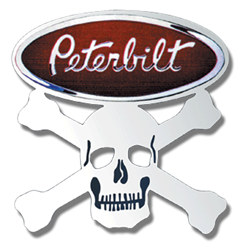 Peterbilt EMBLEM ACCENT PB - SKULL & CROSS BONES - PR