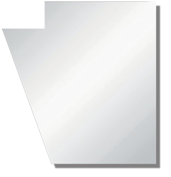 Peterbilt PB 379 - HOOD EXTENSION PANEL -WIDE REPLACEMENT NOTCHED - BLANK - PR