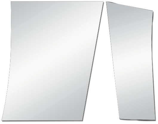 Peterbilt PB 389 - HOOD EXTENSION PANEL - WIDE REPLACEMENT - BLANK - W/PICKET EXHAUST ELBOWS - PR
