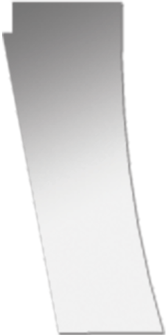 Peterbilt PB 389 - HOOD EXTENSION PANEL -WIDE REPLACEMENT NOTCHED - BLANK - W/UREA - PR