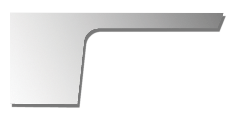 Peterbilt PB CAB & WIDE REPLACEMENT PANEL - ONE PIECE - 379 - 6" - BLANK