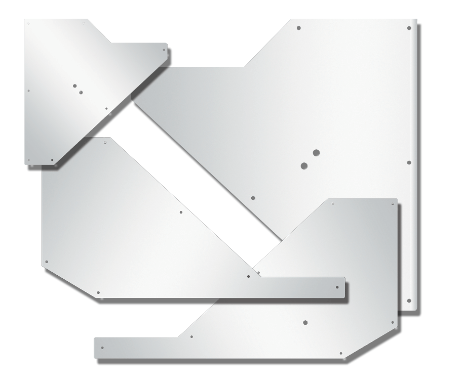 Peterbilt PB BATTERY BOX STAINLESS COVER KIT - 389 - 4 PCS