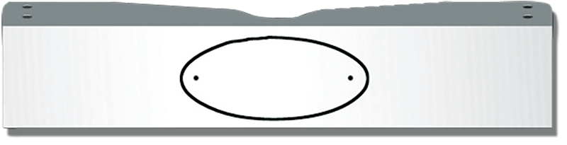 Peterbilt PB - REAR FRAME COVER - OVAL - W/CUTOUTS