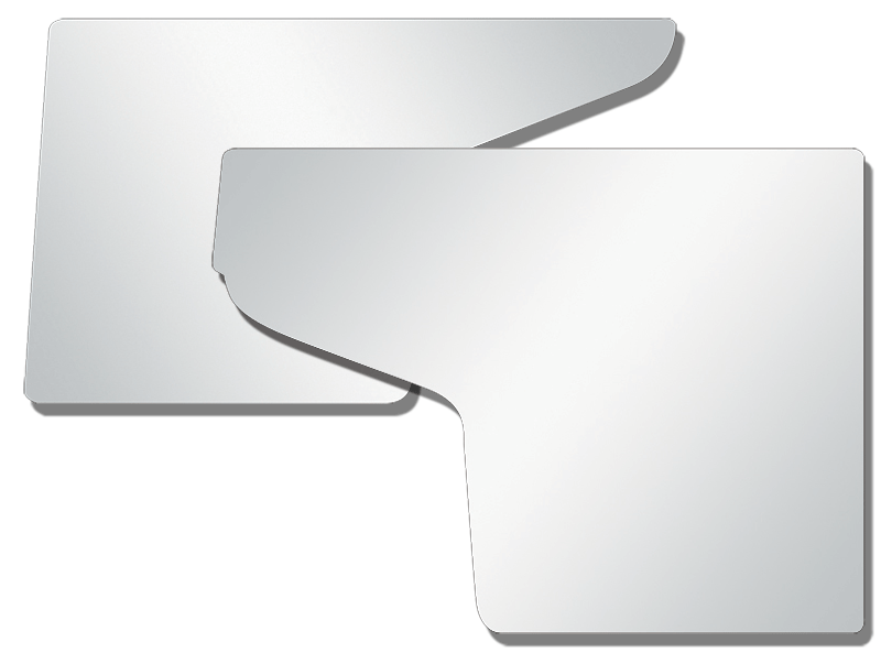 Peterbilt PB - SLEEPER CUBBY HOLE COVERS FROM THE REAR SIDE 388, 389 - 63" FLAT-TOP - 2-PCS