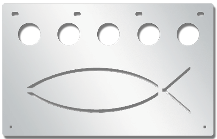 ANTI-SAIL LITE BOX - NO/LIGHTS - 2" RD HOLES - FISH - PR