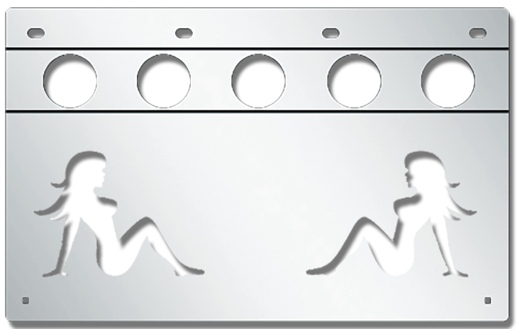 ANTI-SAIL LITE BOX - NO/LIGHTS - 2" RD HOLES - GIRLS - 15" X 24" - PR