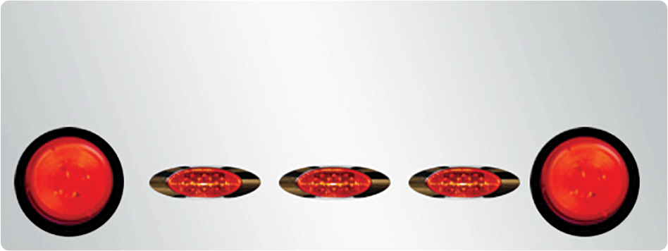 REAR FRAME FILLER - 2 - 4" RD / 3 - 899'S - LEDS