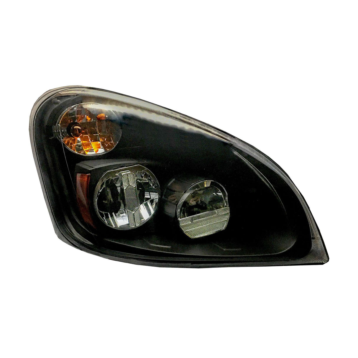 Freightliner Cascadia 2008 - 2017 Head Light LED Assembly Black 12V Design Passenger A6606166001