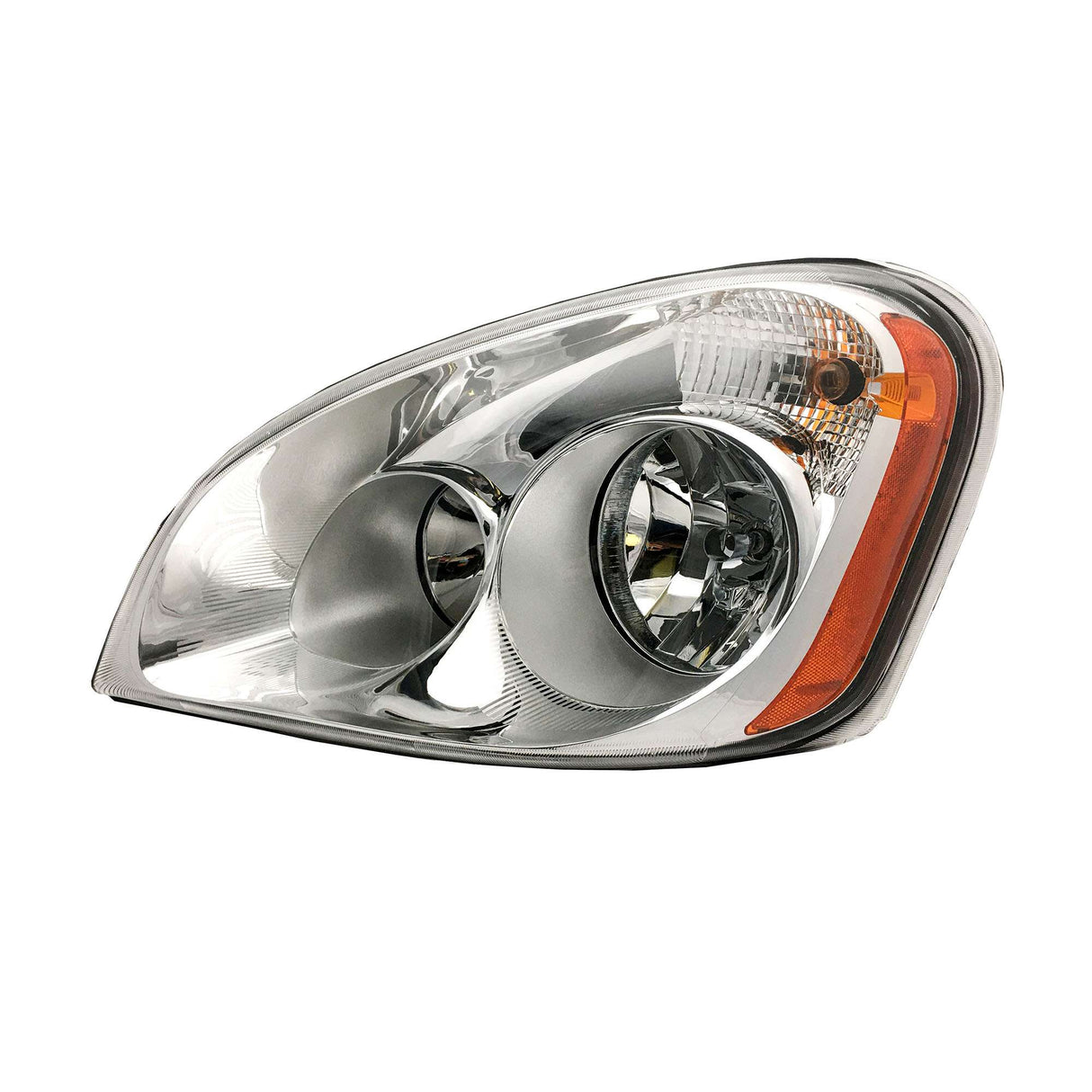 Freightliner Cascadia 2008 - 2014 Head Light Assembly Chrome 12V Driver SAE A0651907006, A0651907002