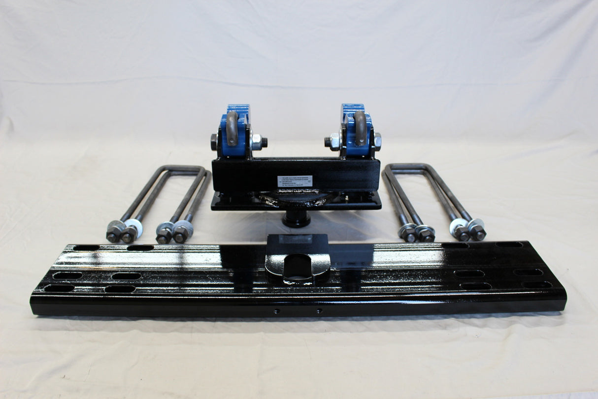 Decking Saddle 6 in Mid Frame Mount Combo with J Bolts and Hardware, Fifth Wheel Saddle