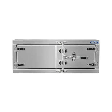 Cam-Lock Box Aluminum Smooth, SS Dual Barn Door 48" Width x 30" Height x 24" Depth