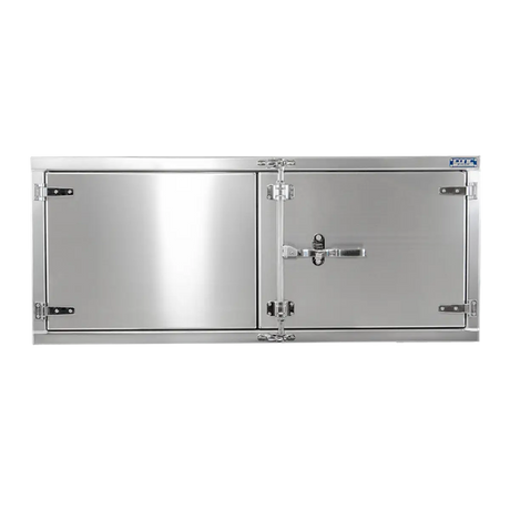 Cam-Lock Box Aluminum Checkerplate Dual Barn Door 72" Width x 24" Height x 24" Depth