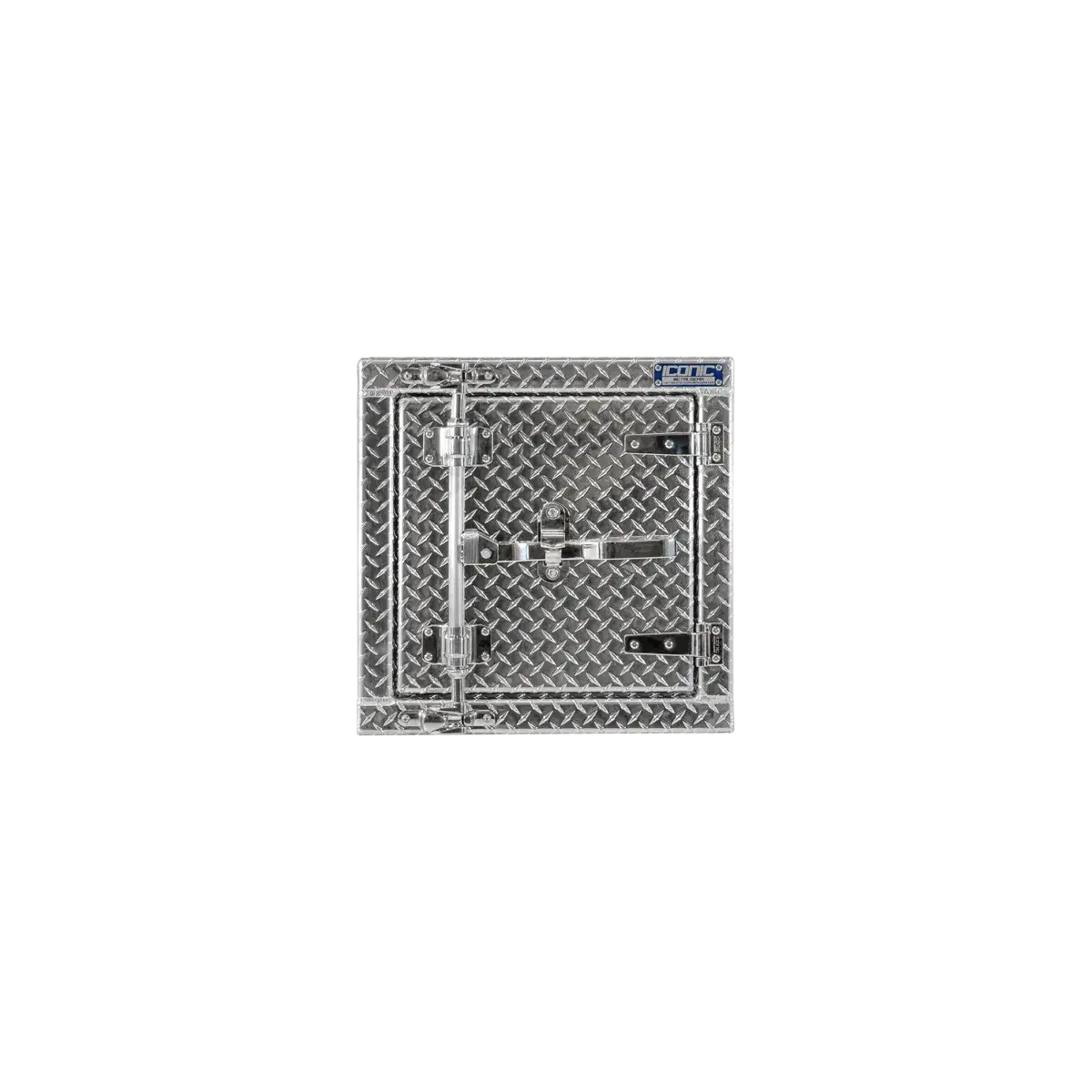 Cam-Lock Box Aluminum Checkerplate Single Side Swing Door 24" Width x 30" Height x 24" Depth