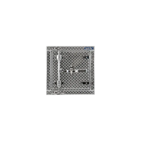 Cam-Lock Box Aluminum Checkerplate Single Side Swing Door 24" Width x 30" Height x 24" Depth