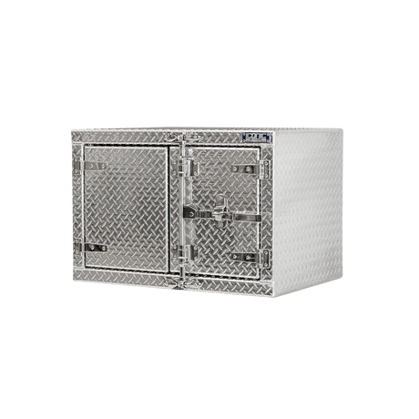 Cam-Lock Box Aluminum Checkerplate Dual Barn Door 36" Width x 24" Height x 24" Depth