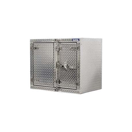 Cam-Lock Box Aluminum Checkerplate Dual Barn Door 36" Width x 30" Height x 24" Depth