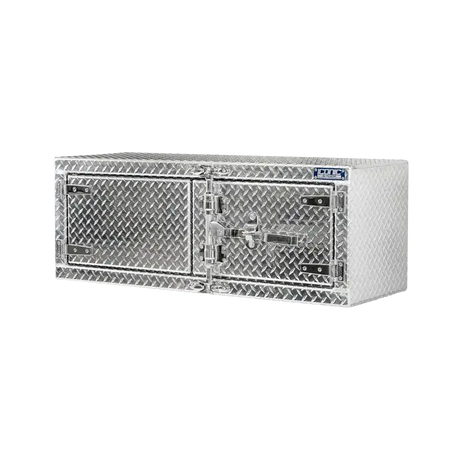 Cam-Lock Box Aluminum Checkerplate Dual Barn Door 48" Width x 18" Height x 18" Depth