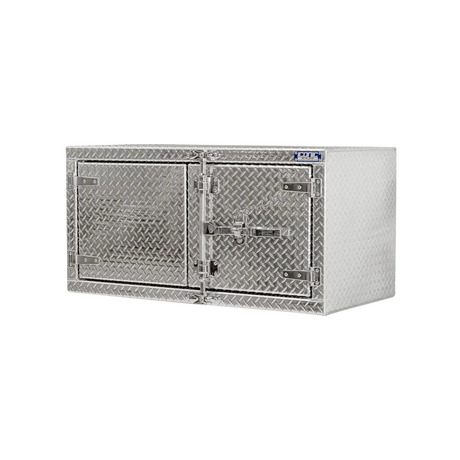 Cam-Lock Box Aluminum Checkerplate Dual Barn Door 48" Width x 24" Height x 24" Depth