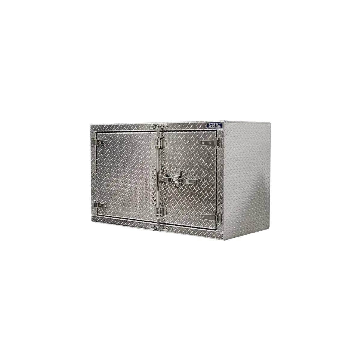 Cam-Lock Box Aluminum Checkerplate Dual Barn Door 48" Width x 30" Height x 24" Depth