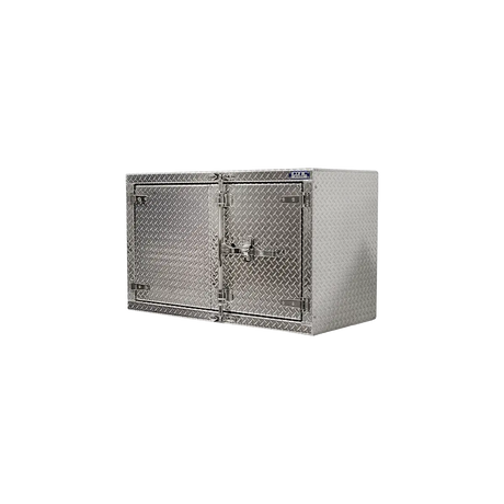 Cam-Lock Box Aluminum Checkerplate Dual Barn Door 48" Width x 30" Height x 24" Depth