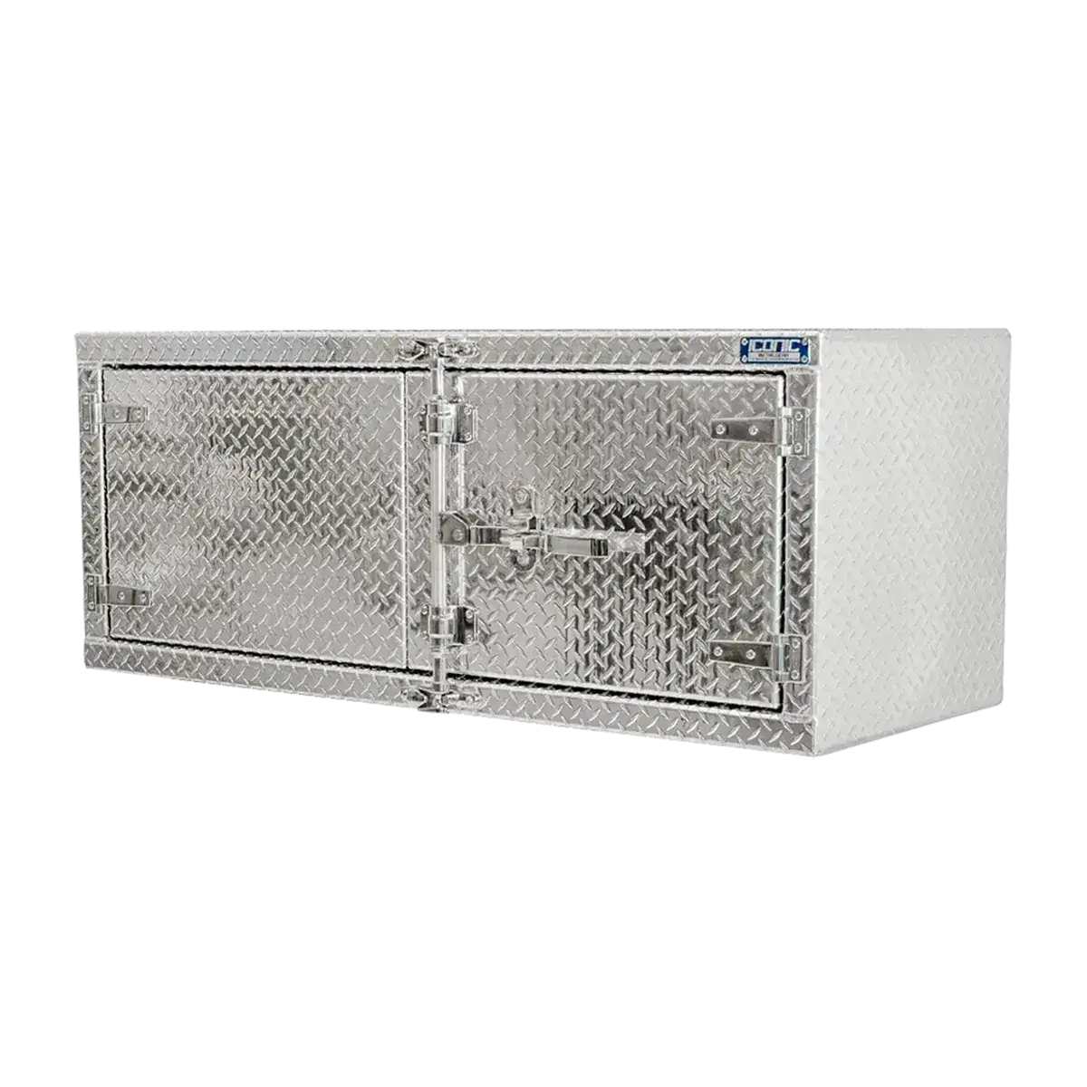 Cam-Lock Box Aluminum Checkerplate Dual Barn Door 60" Width x 24" Height x 24" Depth