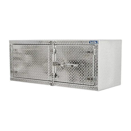 Cam-Lock Box Aluminum Checkerplate Dual Barn Door 60" Width x 24" Height x 24" Depth
