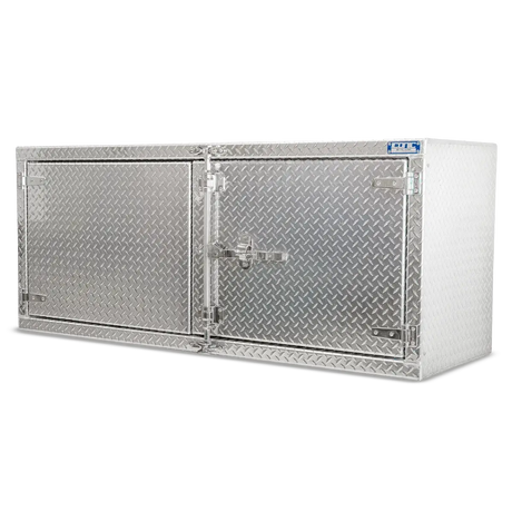 Cam-Lock Box Aluminum Checkerplate Dual Barn Door 72" Width x 30" Height x 24" Depth
