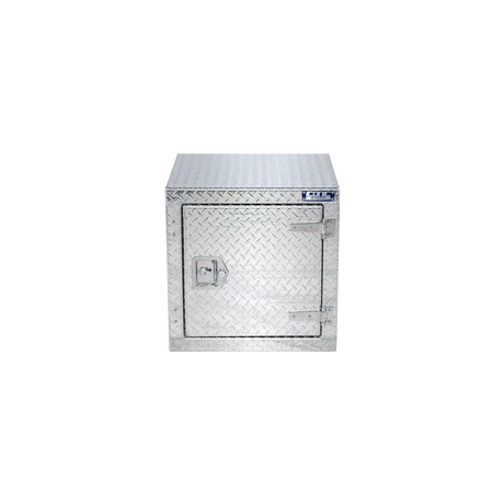 Standard T-Handle Box Aluminum Checkerplate Single Side Swing Door 24" Width x 30" Height x 24" Depth