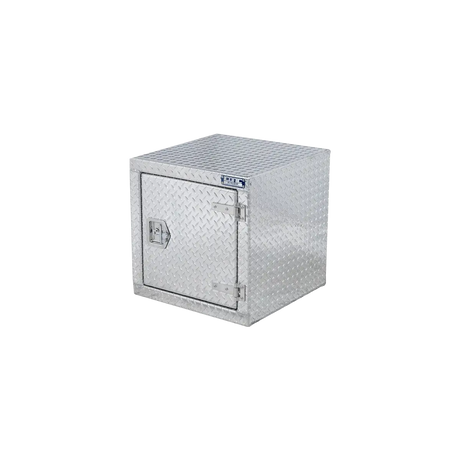 Standard T-Handle Box Aluminum Checkerplate Single Side Swing Door 24" Width x 24" Height x 24" Depth