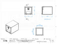 Standard T-Handle Box Aluminum Checkerplate Single Fold Down Door 24" Width x 18" Height x 18" Depth