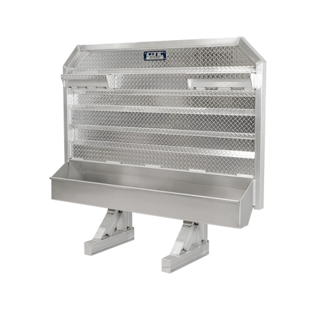 Cab Rack 86" Wide Std. Flat Headache Rack x 68" High, w/ Full Tray & (2) Chain Hangers 86" Width x 68" Height
