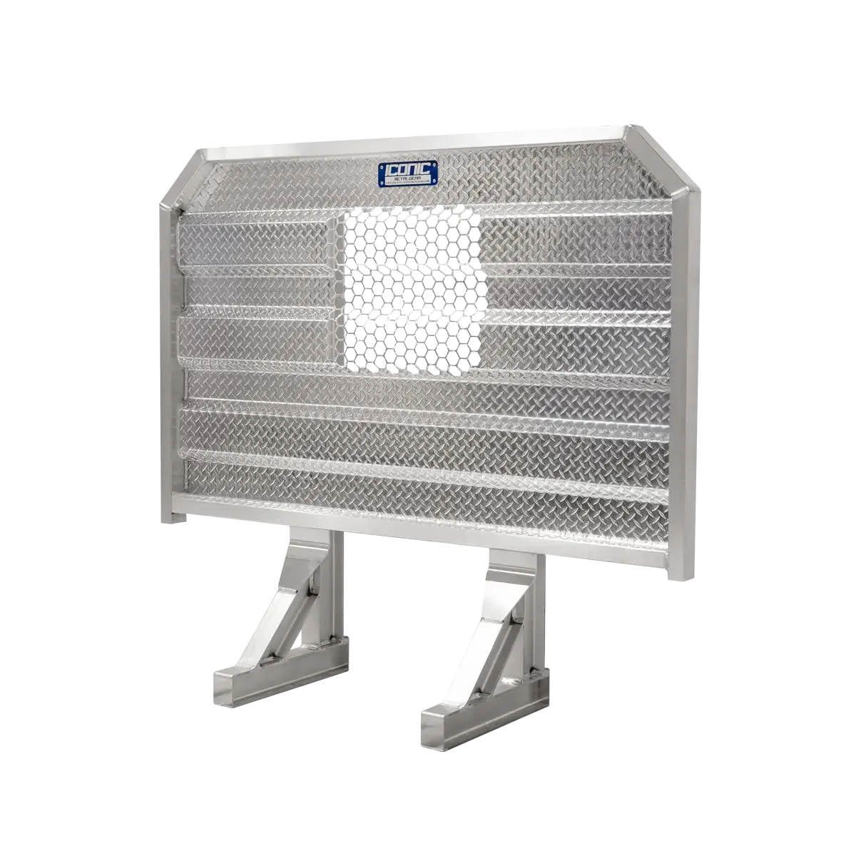 Cab Rack 76" Wide Std. Flat Headache Rack x 68" High, w/ E-Z View Window 76" Width x 68" Height