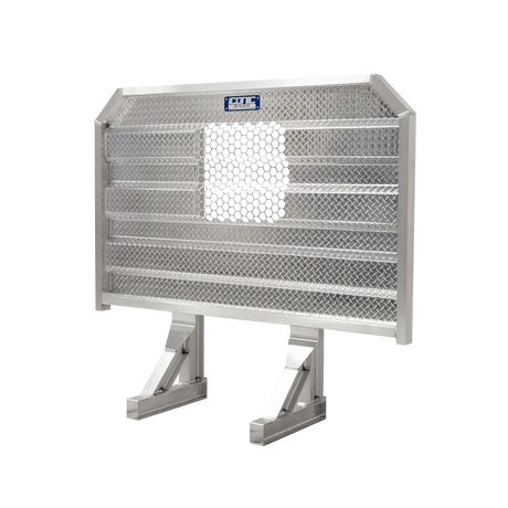 Cab Rack 76" Wide Std. Flat Headache Rack x 68" High, w/ E-Z View Window 76" Width x 68" Height
