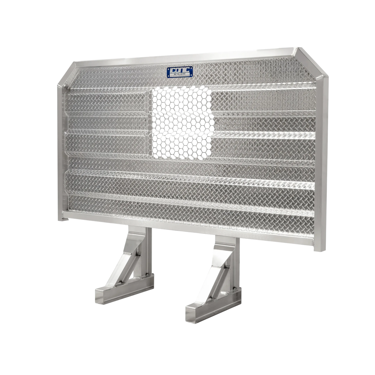 Cab Rack 86" Wide Std. Flat Headache Rack x 68" High, w/ E-Z View Window 86" Width x 68" Height