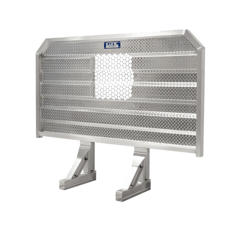 Cab Rack 86" Wide Std. Flat Headache Rack x 68" High, w/ E-Z View Window 86" Width x 68" Height