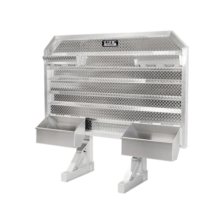 Cab Rack 70" Wide Std. Flat Headache Rack x 68" High, w/Split Trays, & (2) Chain Hangers 70" Width x 68" Height