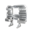 Cab Rack 76" Wide Std. Flat Headache Rack x 68" High, w/Jail Bar Window, Split Trays & (2) Chain hangers 76" Width x 68" Height